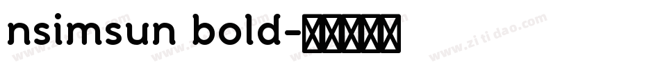 nsimsun bold字体转换